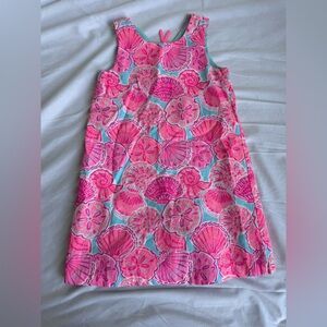 Tommy Bahama Girls Dress Tank 100% Cotton Pink Shells Coastal Beach Size 7‎